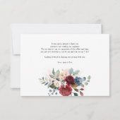 Floral Burgundy Greenery Eucalyptus Wedding Bedankkaart (Achterkant)