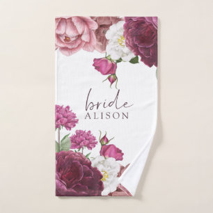 Floral Burgundy Mariée personnalisée