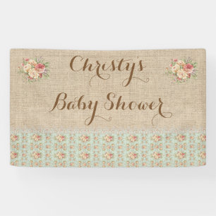  Floral Burlap Lace Shabby Rustic Land Spandoek