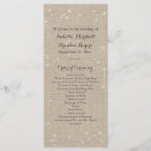 Floral Burlap Wedding Programme Programma (Voorkant)
