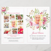 Floral Burst Funeral Program Sjabloon (Voorkant)