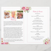 Floral Burst Modèle du programme funéraire (Dos)