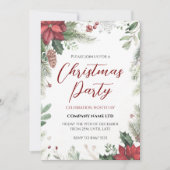 Floral Business Noël Fête Invitation (Devant)