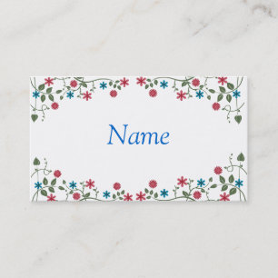 Floral Business of Profile Card Sjabloon Visitekaartje