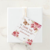 Floral Butterflies Roze Hartelijk dank Bedankjes Labels (In situ)