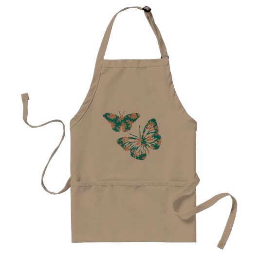  Floral Butterflies Standaard Schort (Voorkant)