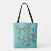  Floral Butterflies Tote Bag (Achterkant)