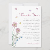Floral Butterfly Afstuderen Foto Dank u kaart (Voorkant)