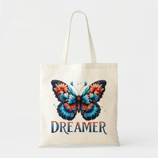 Floral Butterfly Dreamer Tote Bag (Voorkant)