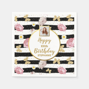 Floral Butterfly Elke leeftijd Aangepaste foto van Servet