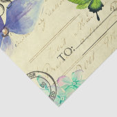 Floral Butterfly Ephemeral Briefkaart Tissuepapier (Detail)