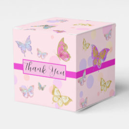 Floral Butterfly Garden Ribbon Party Favor Box Bedankdoosjes