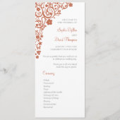 Floral Butterfly Garden Terracotta Boho Wedding Programma (Voorkant)