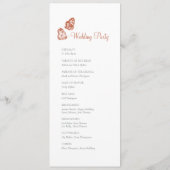 Floral Butterfly Garden Terracotta Boho Wedding Programma (Achterkant)