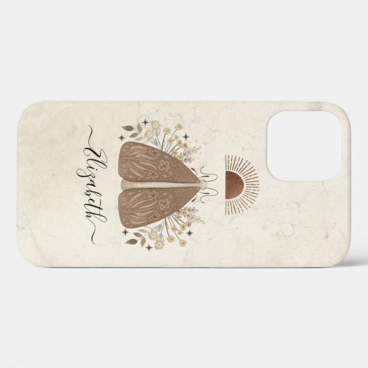  Floral Butterfly Hoesje-Mate iPhone 12 Hoesje (Achterkant (horizontaal))