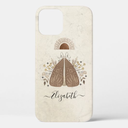  Floral Butterfly Hoesje-Mate iPhone 12 Hoesje (Achterkant)