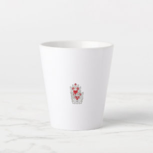 Floral Butterfly Mandala   Paarse Boho Art Design Latte Mok