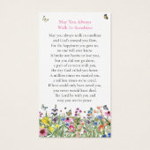 Floral Butterfly Memorial Funeral Prayer Kaart (Achterkant)