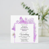 *~* Floral Butterfly Peony Painting AR3 bruiloft Kaart (Staand voorkant)