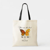 Floral Butterfly Personalized Tote Bag (Dos)
