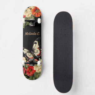 Floral Butterfly Schaats Deck Skateboard