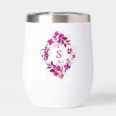 Floral Butterfly Stemless Wine Tumbler (Arrière)