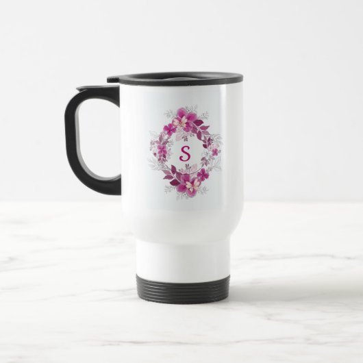 Floral Butterfly Travel Mug (Gauche)