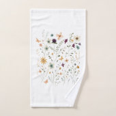 Floral & Butterfly,  Whimsical Garden-Inspired  (Serviette à main)