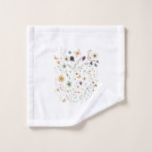 Floral & Butterfly,  Whimsical Garden-Inspired  (Gant de toilette)