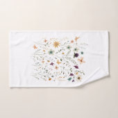 Floral & Butterfly,  Whimsical Garden-Inspired  (Serviette à main)