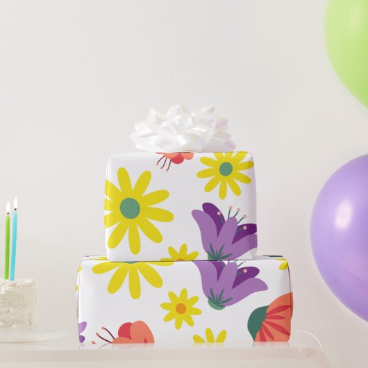 Floral Cadeaupapier (Feestgeschenken)