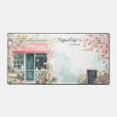 Floral Café in Spring Desk Mat (Recto)