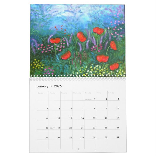 Floral Calendar Kalender (Jan 2026)