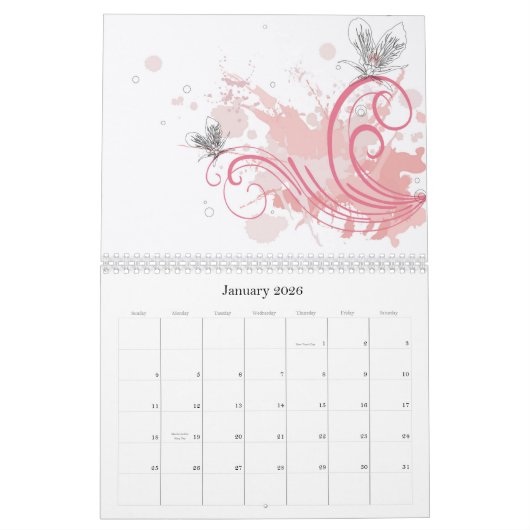 Floral Calendar Kalender (Jan 2026)