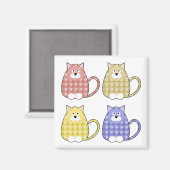 Floral Calico Kitty Magnet (Recto/Verso)