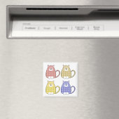 Floral Calico Kitty Magnet (In Situ (Lave-vaisselle))