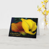 Floral Calla Lily Deepest Kaart (Gele Bloem)