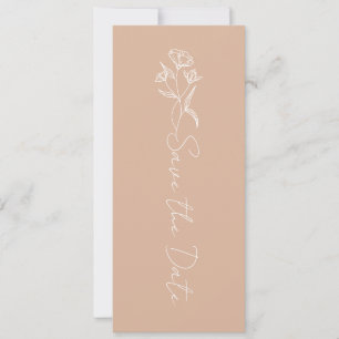  Floral Calligraphy Blush Pink Save the Date Kaart