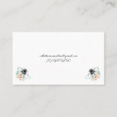 Floral Calling Card bije Waterverf Visitekaartje (Achterkant)