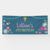 Floral Candle Birthday Banner (Horizontaal)