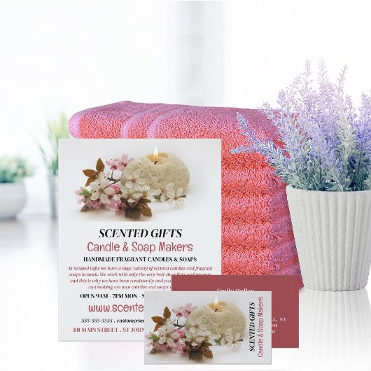 Floral Candle, Candle & Soap Maker Adverteren Flyer