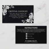 Floral Candle Spell Visitekaartje (Voorkant / Achterkant)