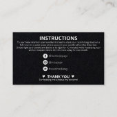 Floral Candle Spell Visitekaartje (Achterkant)