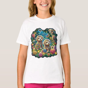 "Floral Canine Fantasy" T-shirt