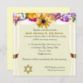 Floral canopy Jewish bruiloft Kaart (Voorkant / Achterkant)