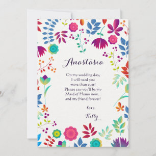 Floral Canvas Kaart