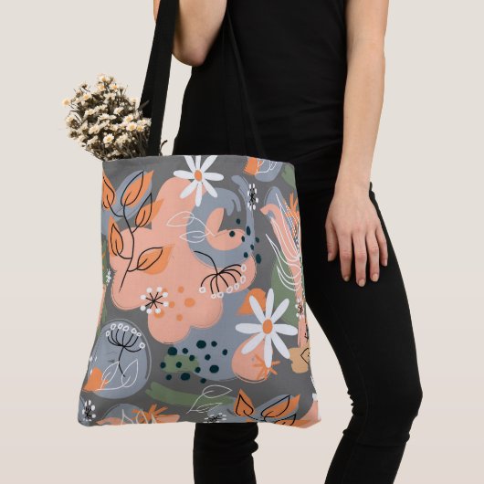 Floral Canvas tas (Dichtbij)