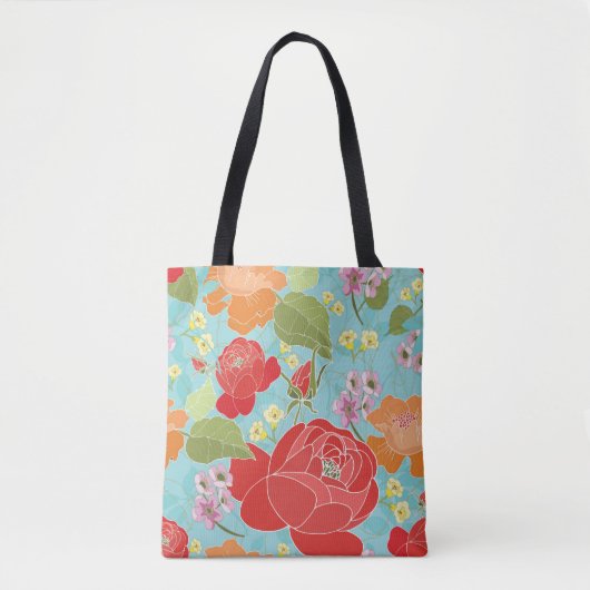Floral Canvas tas (Voorkant)