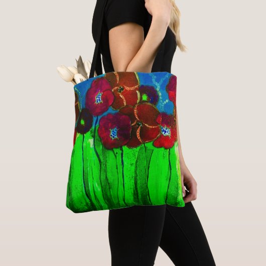 Floral Canvas tas (Dichtbij)