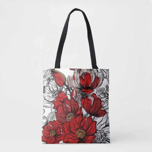 Floral Canvas tas (Voorkant)